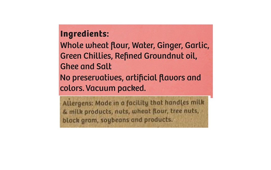 Gulabs Tiny Ginger Garlic Khakhra    Box  10 pcs